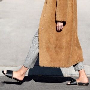 Beek Gallito shearling slipper sandals 9 black